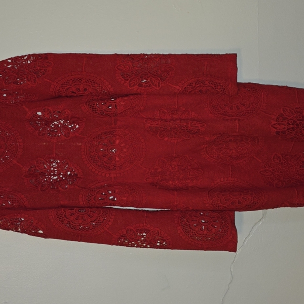 Elegant Red Lace Dress